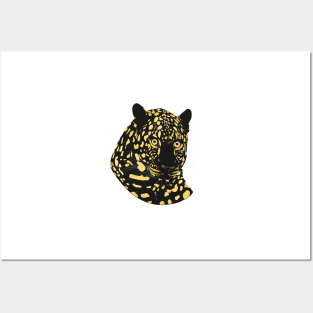 Black and Gold Leopard Posters and Art
